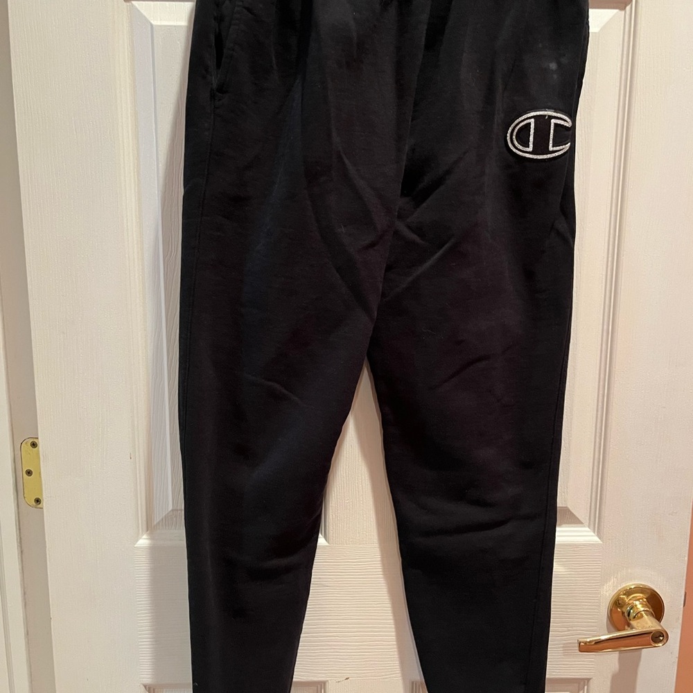 Champion Black Joggers Tapered Leg Sweatpants